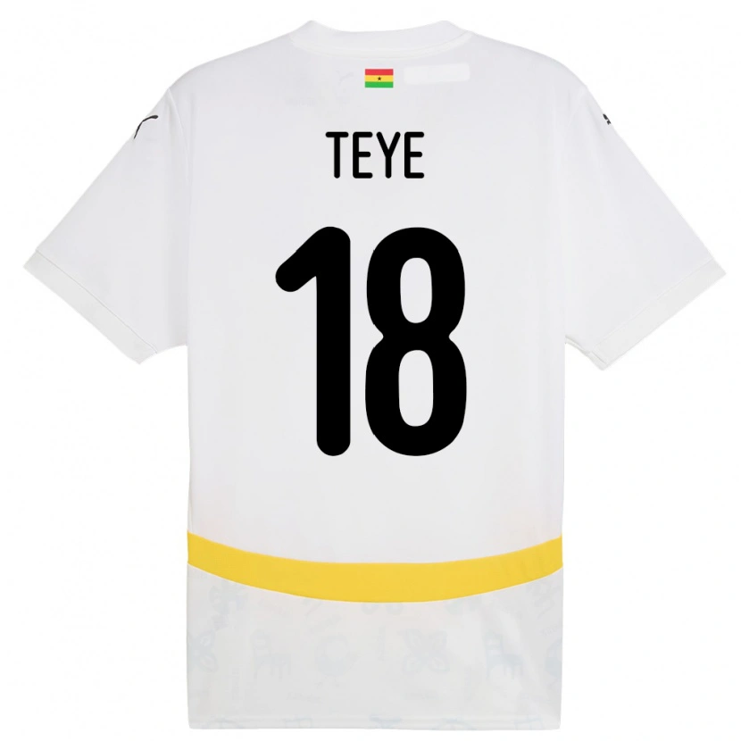 Danxen Women Ghana Suzzy Teye #18 White Home Jersey 24-26 T-Shirt