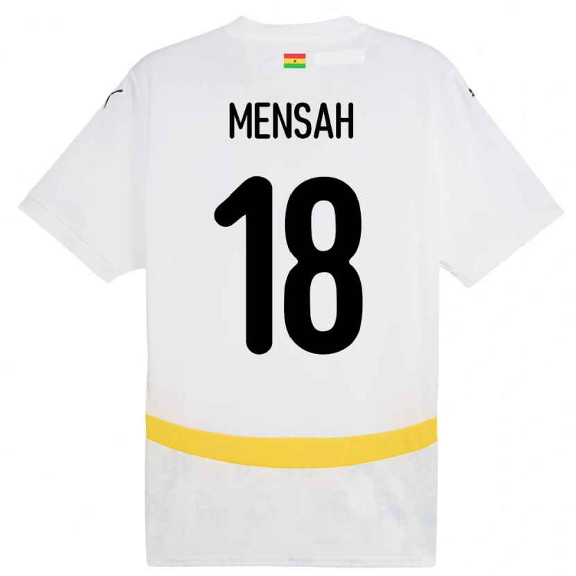 Danxen Women Ghana Isaac Mensah #18 White Home Jersey 24-26 T-Shirt