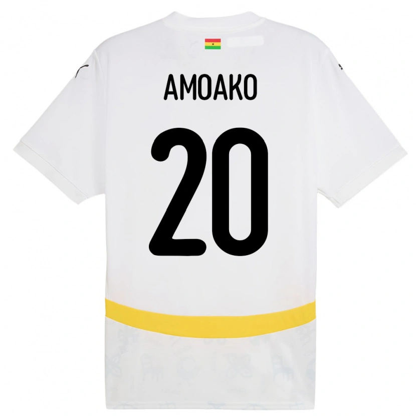 Danxen Women Ghana Linda Amoako #20 White Home Jersey 24-26 T-Shirt