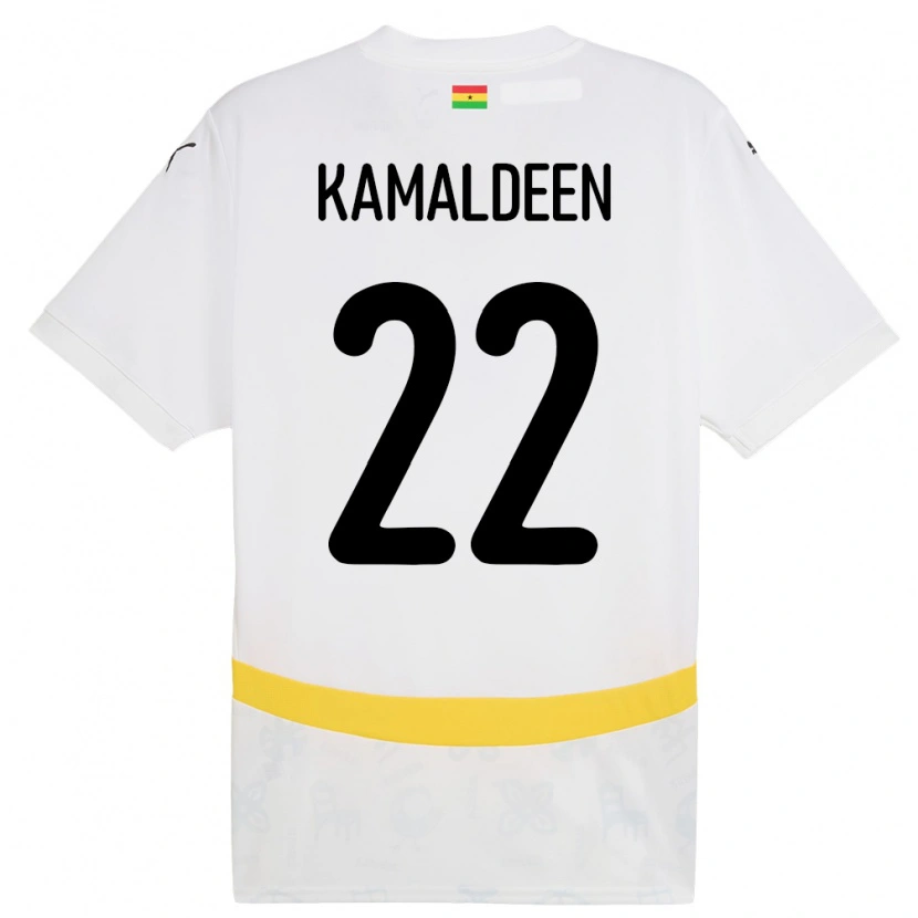 Danxen Women Ghana Kamaldeen Sulemana #22 White Home Jersey 24-26 T-Shirt