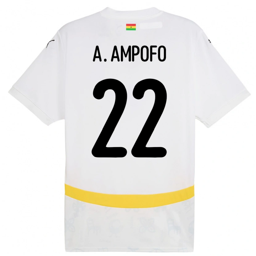 Danxen Women Ghana Eugene Amankwah Ampofo #22 White Home Jersey 24-26 T-Shirt