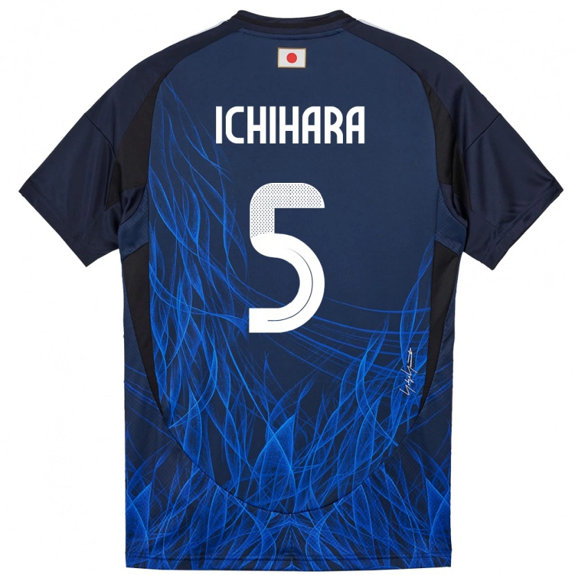 Danxen Women Japan Rion Ichihara #5 Dark Blue Home Jersey 24-26 T-Shirt
