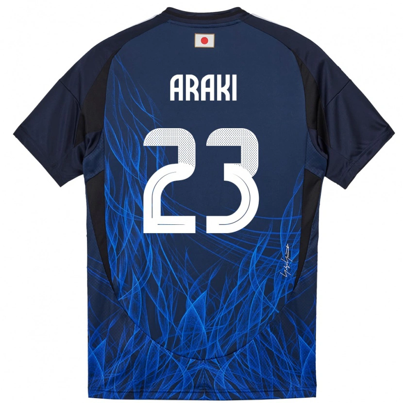 Danxen Women Japan Rui Araki #23 Dark Blue Home Jersey 24-26 T-Shirt