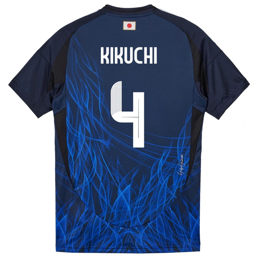 Danxen Women Japan Shuta Kikuchi #4 Dark Blue Home Jersey 24-26 T-Shirt