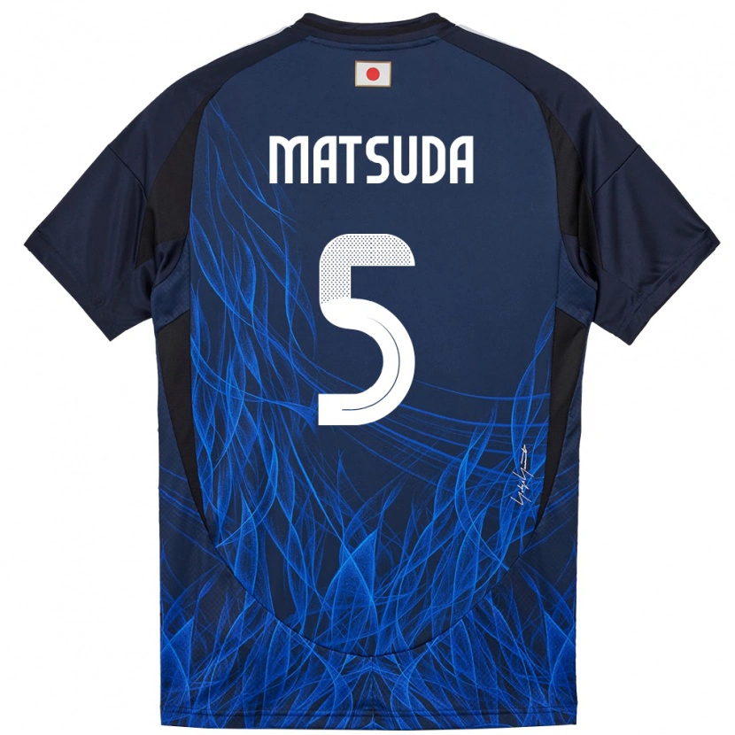 Danxen Women Japan Hayate Matsuda #5 Dark Blue Home Jersey 24-26 T-Shirt