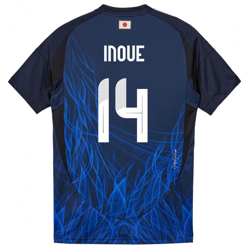 Danxen Women Japan Ayaka Inoue #14 Dark Blue Home Jersey 24-26 T-Shirt