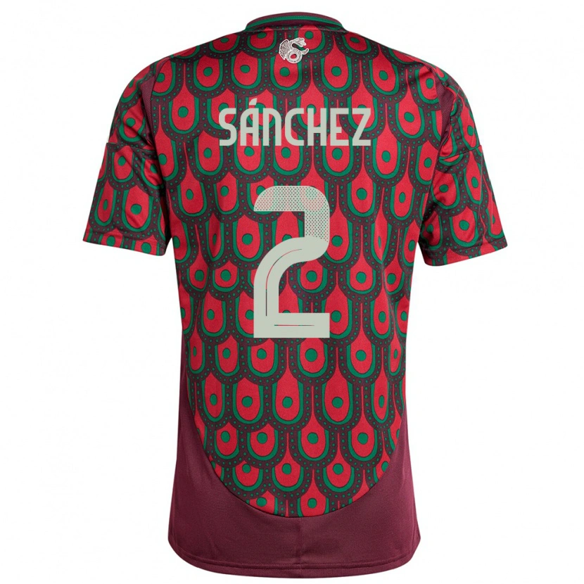 Danxen Women Mexico Jorge Sánchez #2 Maroon Home Jersey 24-26 T-Shirt