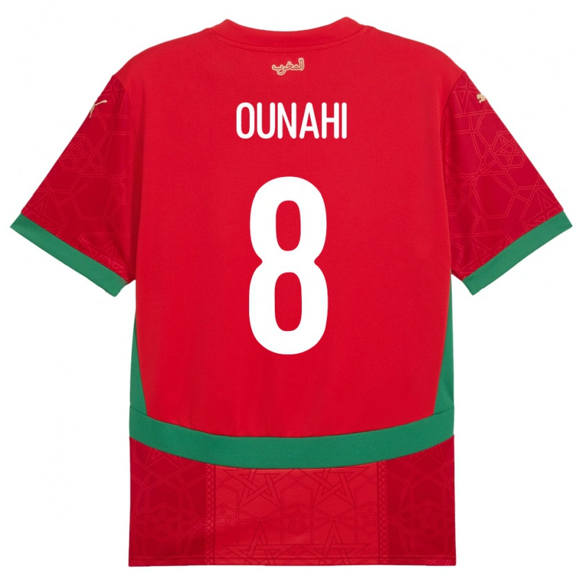 Danxen Women Morocco Azzedine Ounahi #8 Red Home Jersey 24-26 T-Shirt
