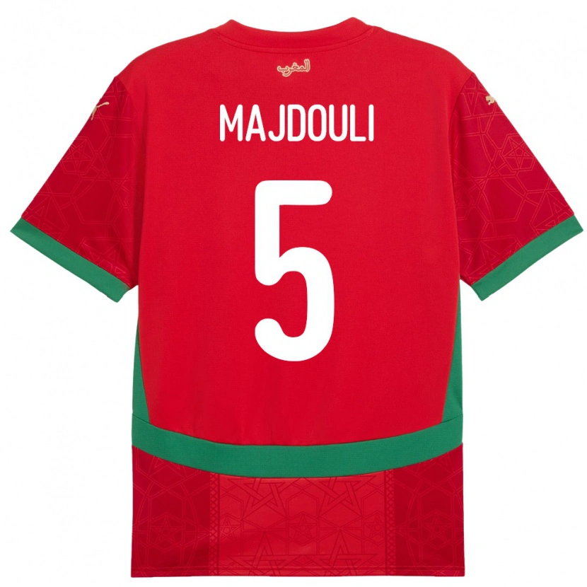 Danxen Women Morocco Wael Majdouli #5 Red Home Jersey 24-26 T-Shirt