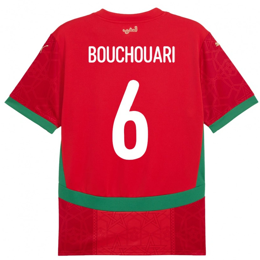 Danxen Women Morocco Benjamin Bouchouari #6 Red Home Jersey 24-26 T-Shirt