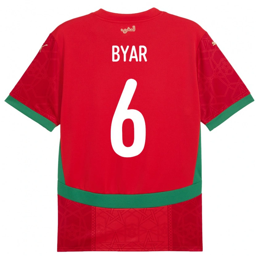 Danxen Women Morocco Naïm Byar #6 Red Home Jersey 24-26 T-Shirt