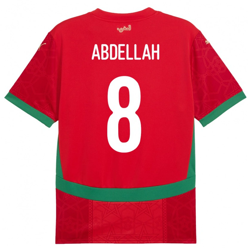 Danxen Women Morocco Abdellah Ouazane #8 Red Home Jersey 24-26 T-Shirt