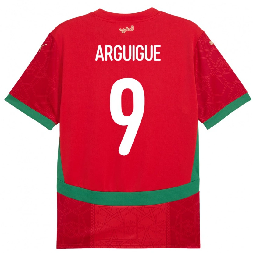 Danxen Women Morocco Ayman Arguigue #9 Red Home Jersey 24-26 T-Shirt