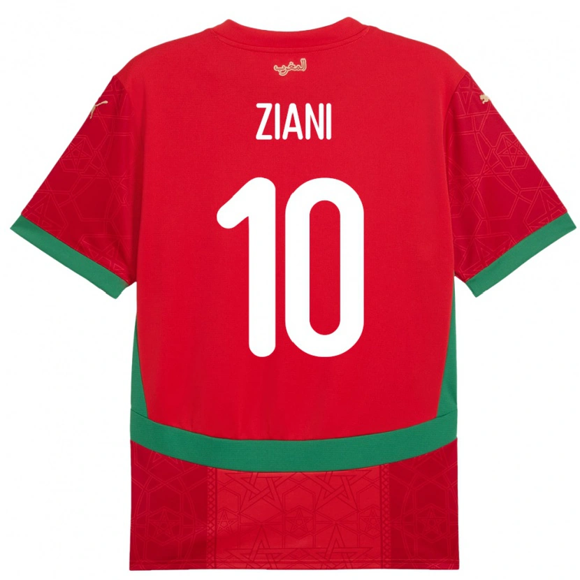 Danxen Women Morocco Ismael Ziani López #10 Red Home Jersey 24-26 T-Shirt