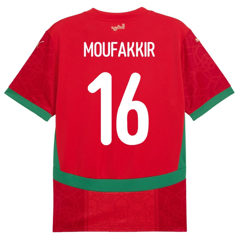 Danxen Women Morocco Ishak Moufakkir #16 Red Home Jersey 24-26 T-Shirt