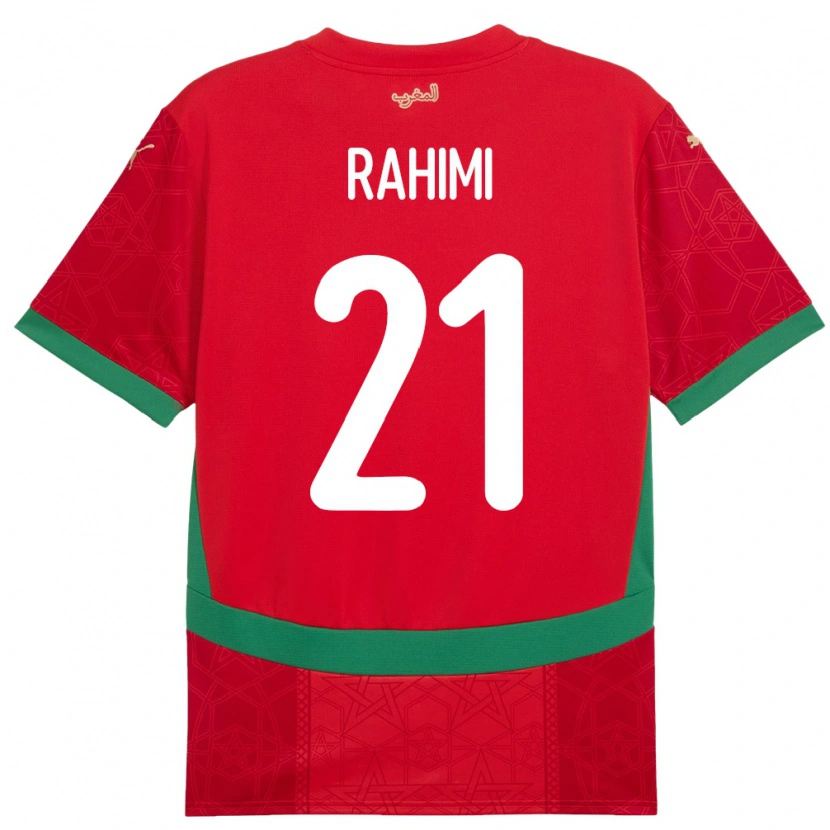Danxen Women Morocco Houssine Rahimi #21 Red Home Jersey 24-26 T-Shirt
