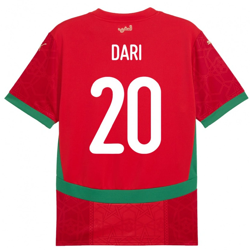 Danxen Women Morocco Achraf Dari #20 Red Home Jersey 24-26 T-Shirt