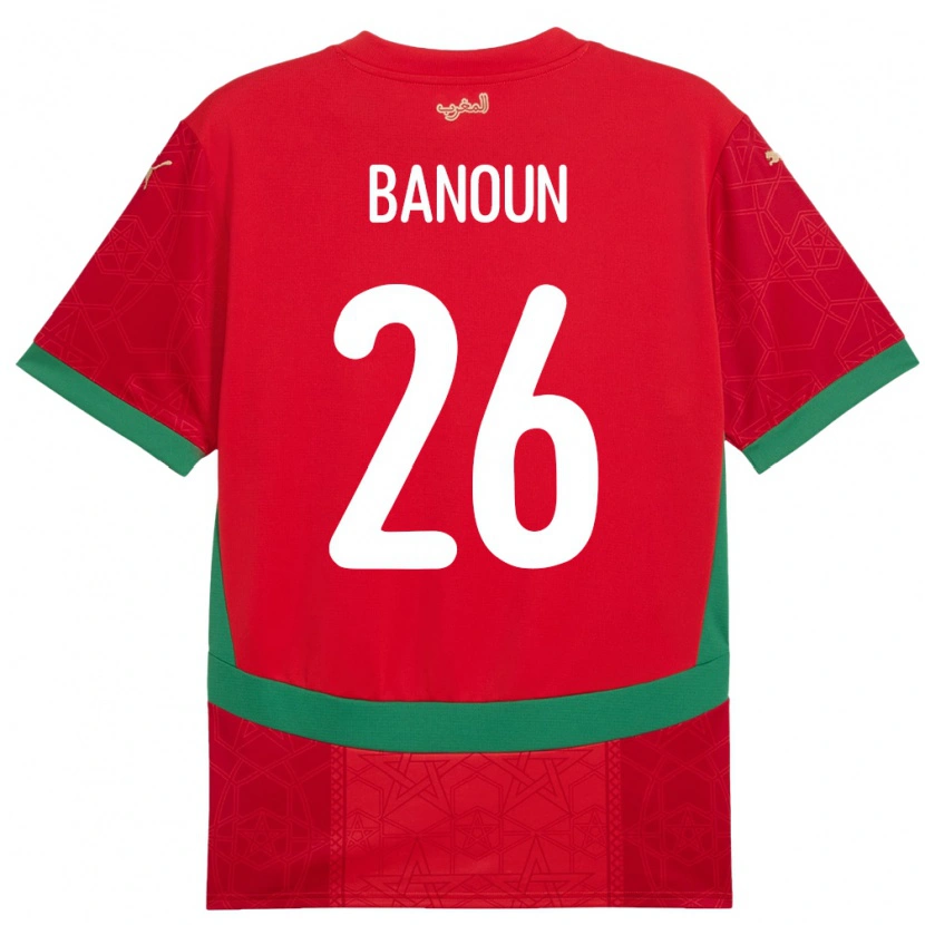 Danxen Women Morocco Badr Banoun #26 Red Home Jersey 24-26 T-Shirt