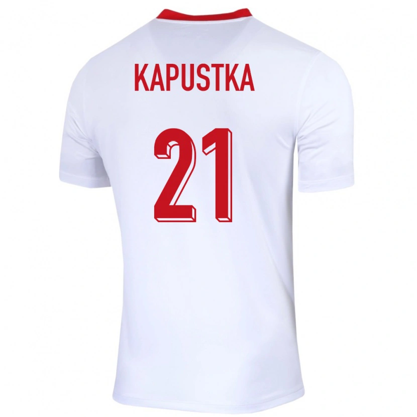 Danxen Women Poland Bartosz Kapustka #21 White Home Jersey 24-26 T-Shirt