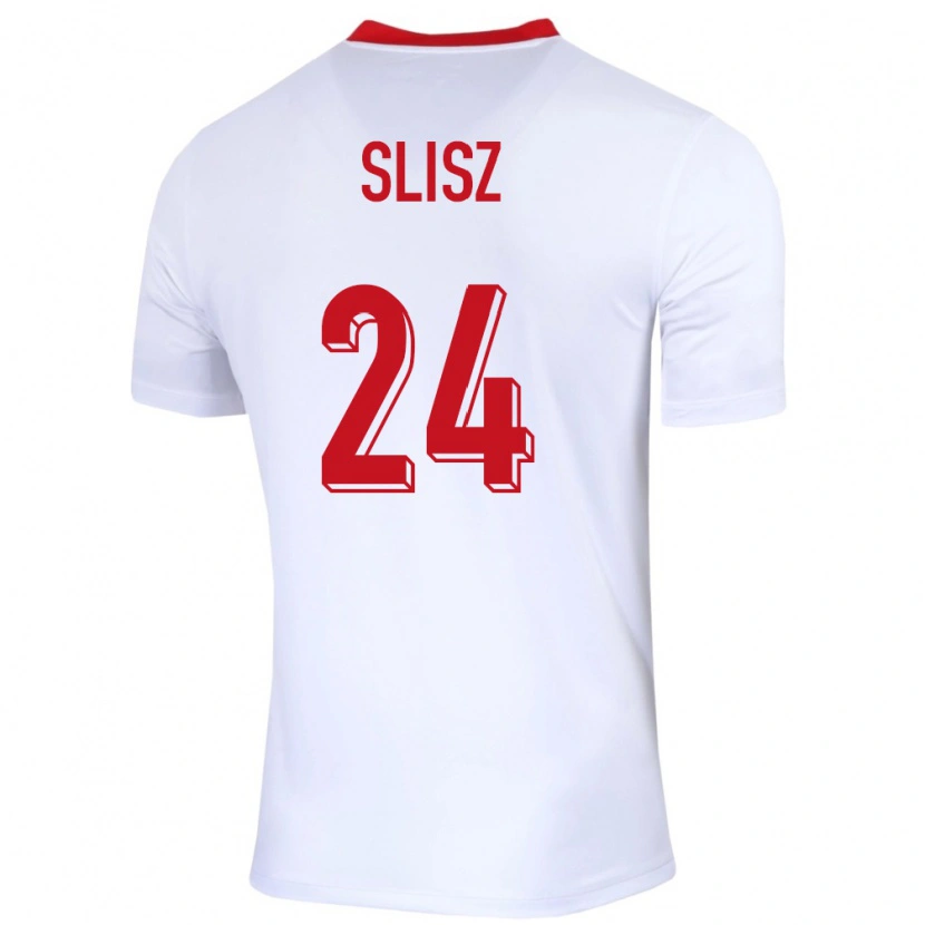 Danxen Women Poland Bartosz Slisz #24 White Home Jersey 24-26 T-Shirt