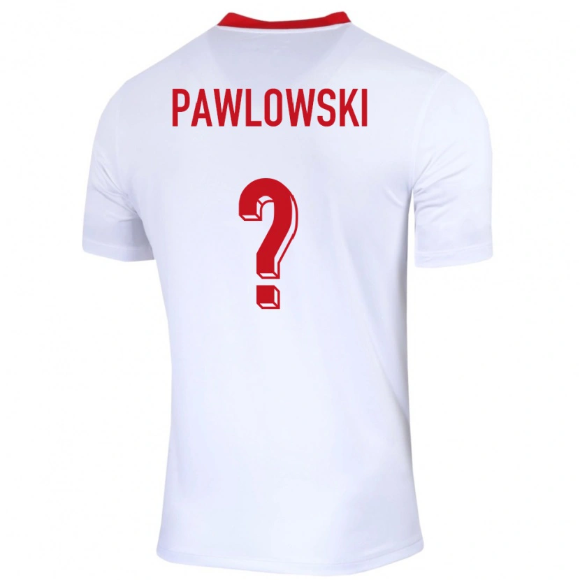 Danxen Women Poland Michal Pawlowski #0 White Home Jersey 24-26 T-Shirt