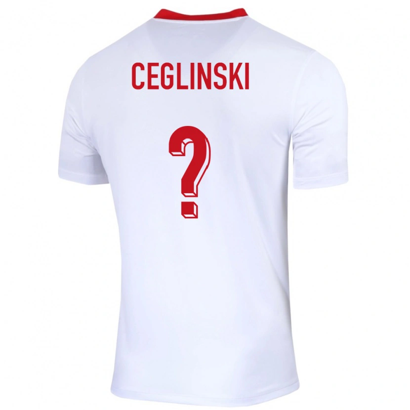 Danxen Women Poland Mateusz Ceglinski #0 White Home Jersey 24-26 T-Shirt