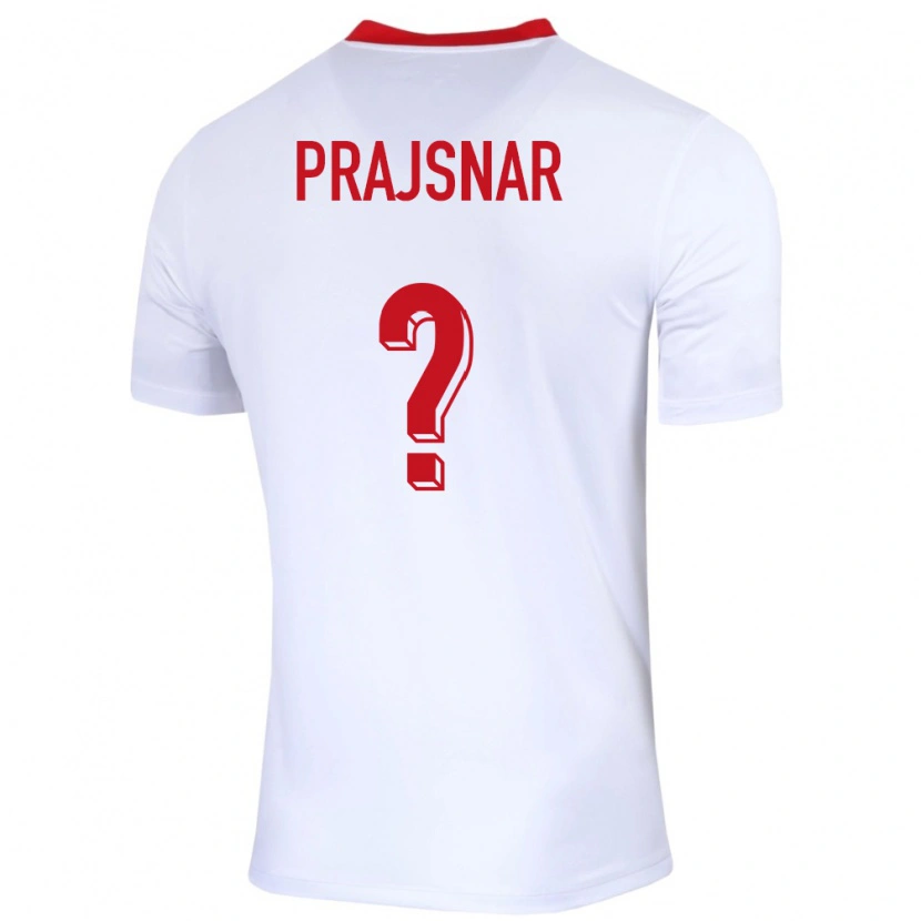 Danxen Women Poland Patryk Prajsnar #0 White Home Jersey 24-26 T-Shirt