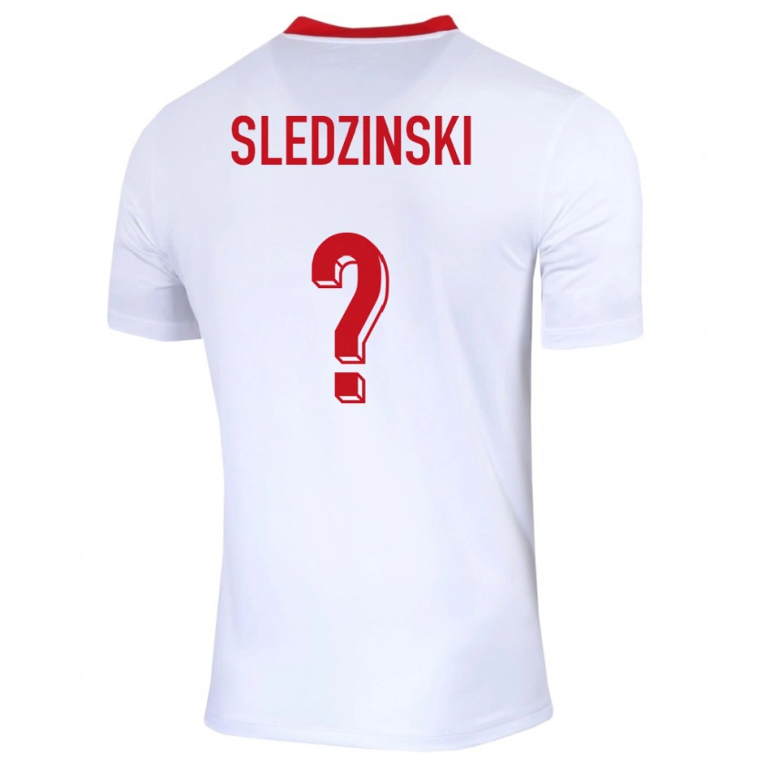 Danxen Women Poland Eryk Sledzinski #0 White Home Jersey 24-26 T-Shirt