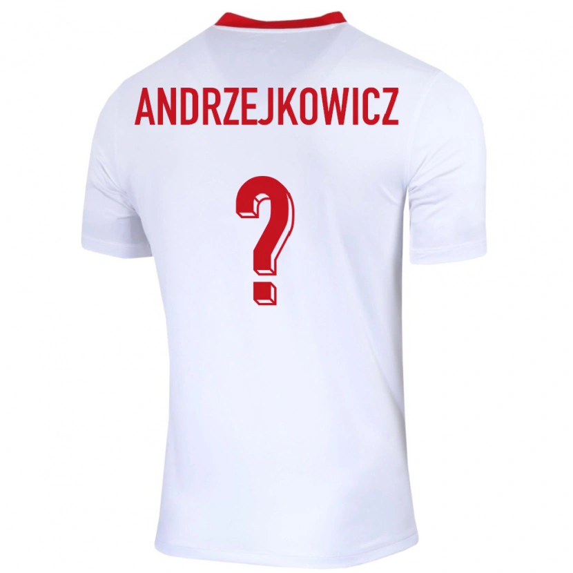 Danxen Women Poland Mateusz Andrzejkowicz #0 White Home Jersey 24-26 T-Shirt