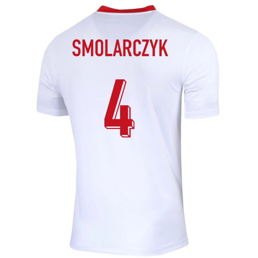 Danxen Women Poland Bartlomiej Smolarczyk #4 White Home Jersey 24-26 T-Shirt