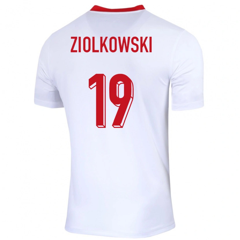 Danxen Women Poland Jan Ziolkowski #19 White Home Jersey 24-26 T-Shirt