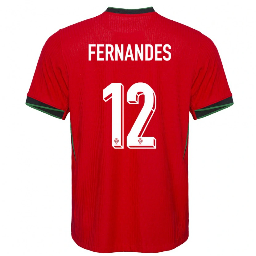 Danxen Women Portugal Diogo Fernandes #12 Red Home Jersey 24-26 T-Shirt