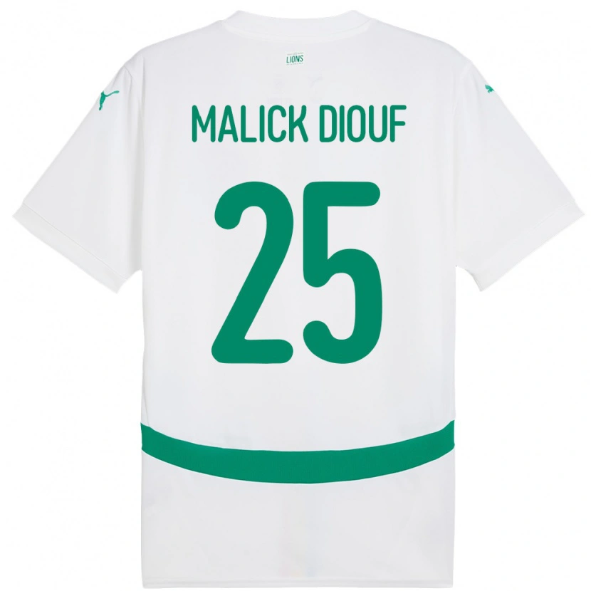 Danxen Women Senegal El Hadji Malick Diouf #25 White Home Jersey 24-26 T-Shirt