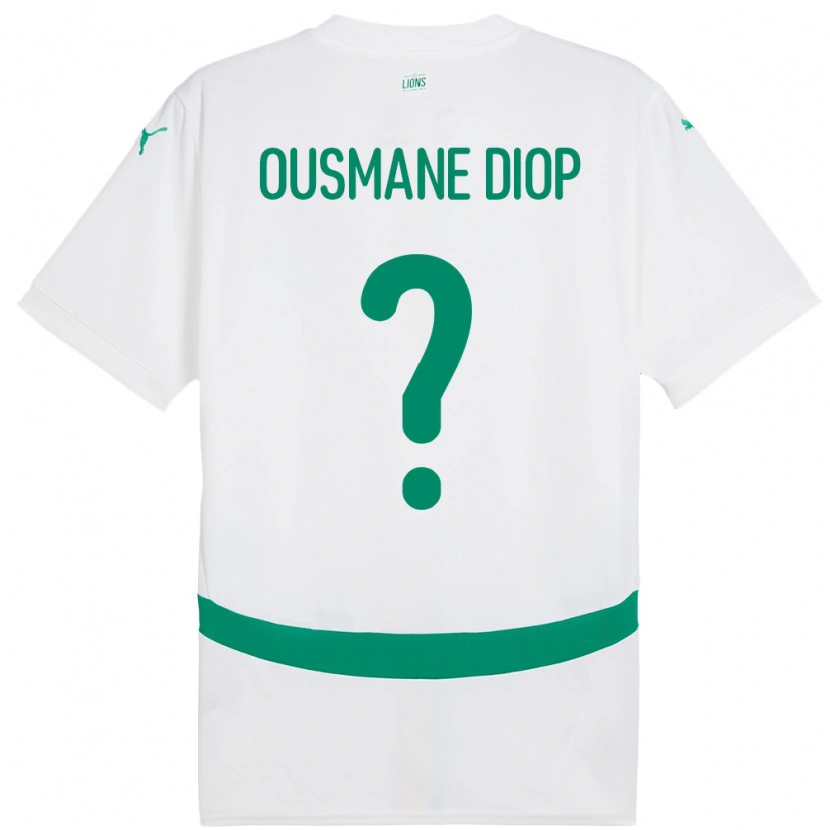 Danxen Women Senegal Tafsir Ousmane Diop #0 White Home Jersey 24-26 T-Shirt