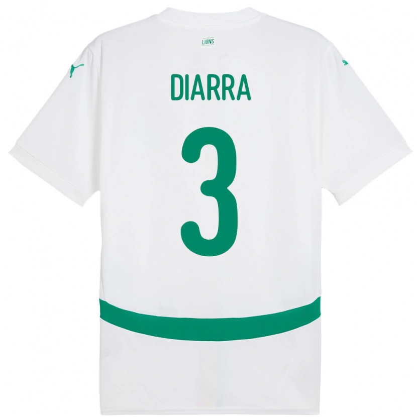 Danxen Women Senegal Djibril Diarra #3 White Home Jersey 24-26 T-Shirt