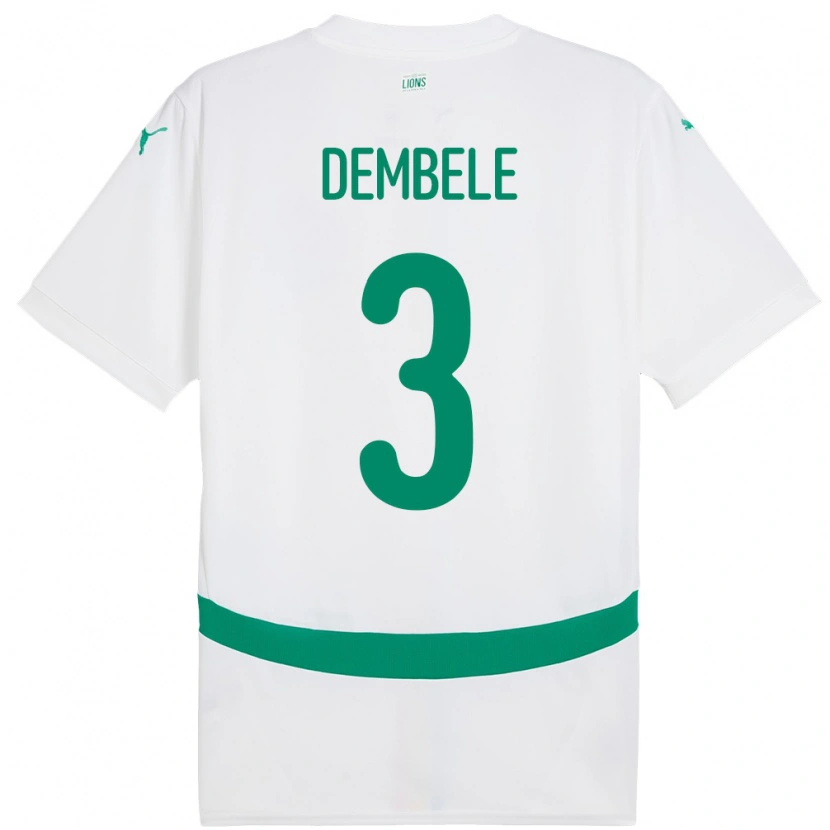 Danxen Women Senegal Anta Dembele #3 White Home Jersey 24-26 T-Shirt