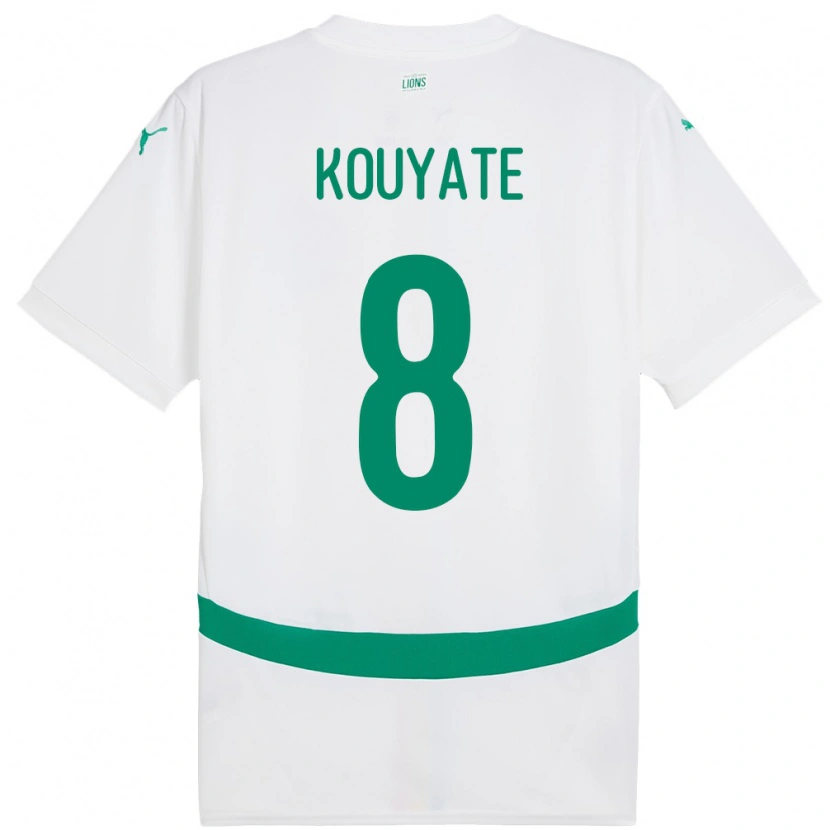 Danxen Women Senegal Cheikhou Kouyate #8 White Home Jersey 24-26 T-Shirt
