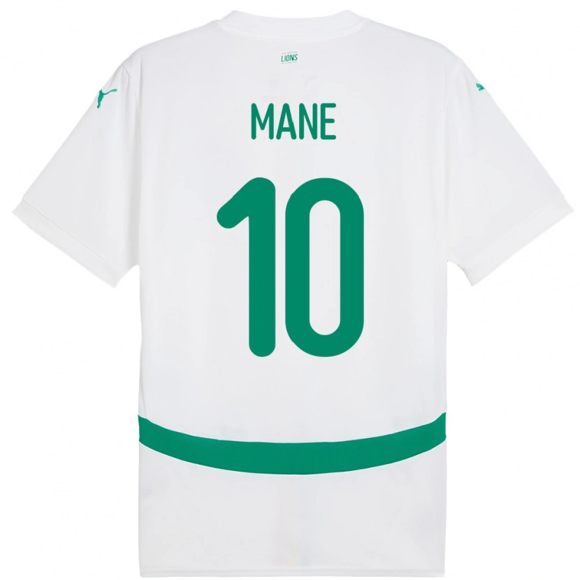 Danxen Women Senegal Sadio Mane #10 White Home Jersey 24-26 T-Shirt