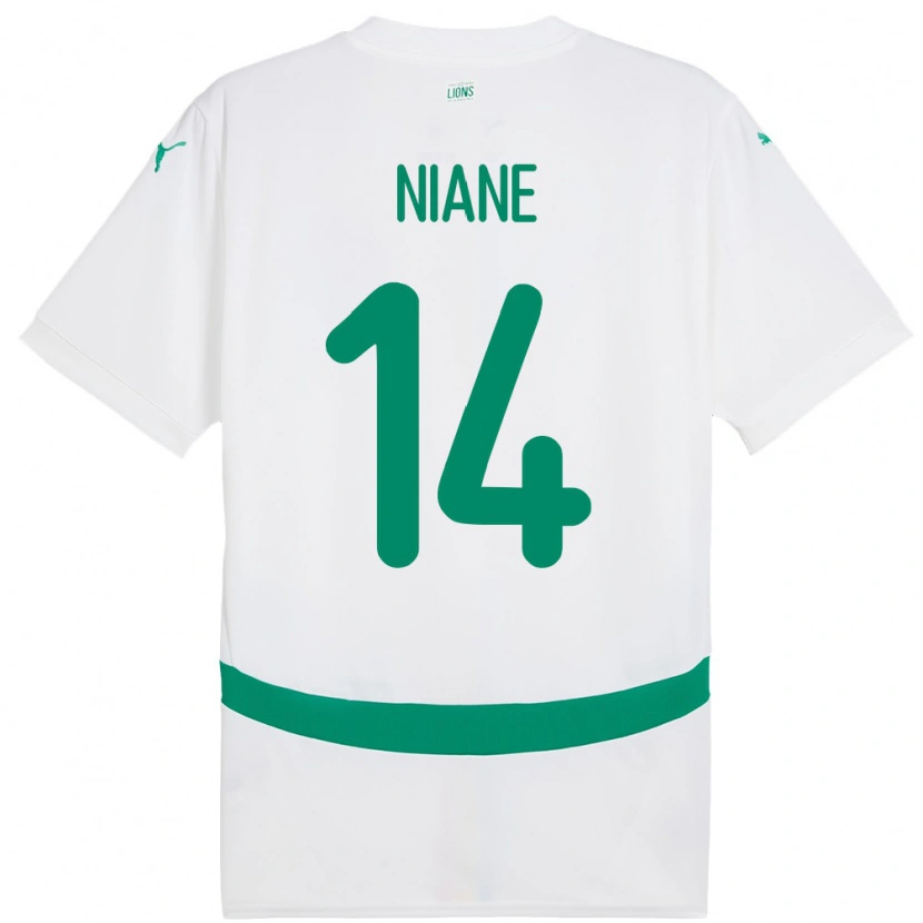 Danxen Women Senegal Ibrahima Niane #14 White Home Jersey 24-26 T-Shirt
