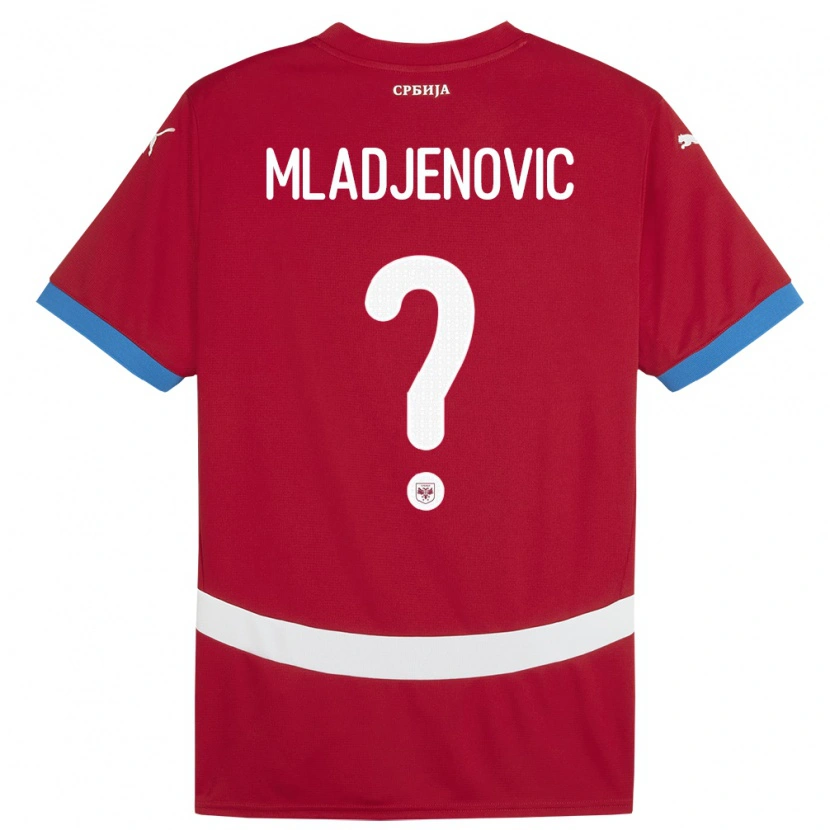 Danxen Women Serbia Uros Mladjenovic #0 Red Home Jersey 24-26 T-Shirt