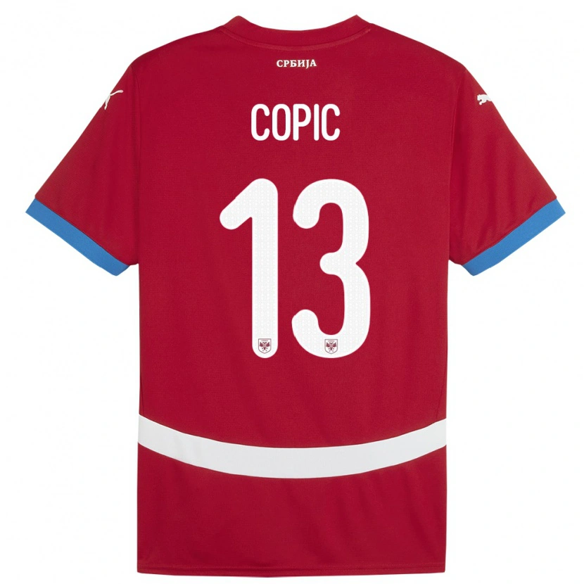 Danxen Women Serbia Milan Copic #13 Red Home Jersey 24-26 T-Shirt