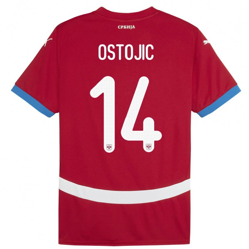 Danxen Women Serbia Jovan Ostojic #14 Red Home Jersey 24-26 T-Shirt
