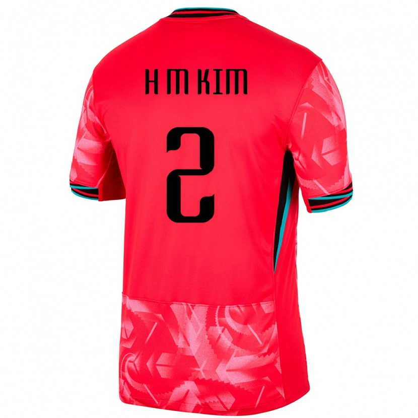 Danxen Women South Korea Moon-Hwan Kim #2 Red Home Jersey 24-26 T-Shirt
