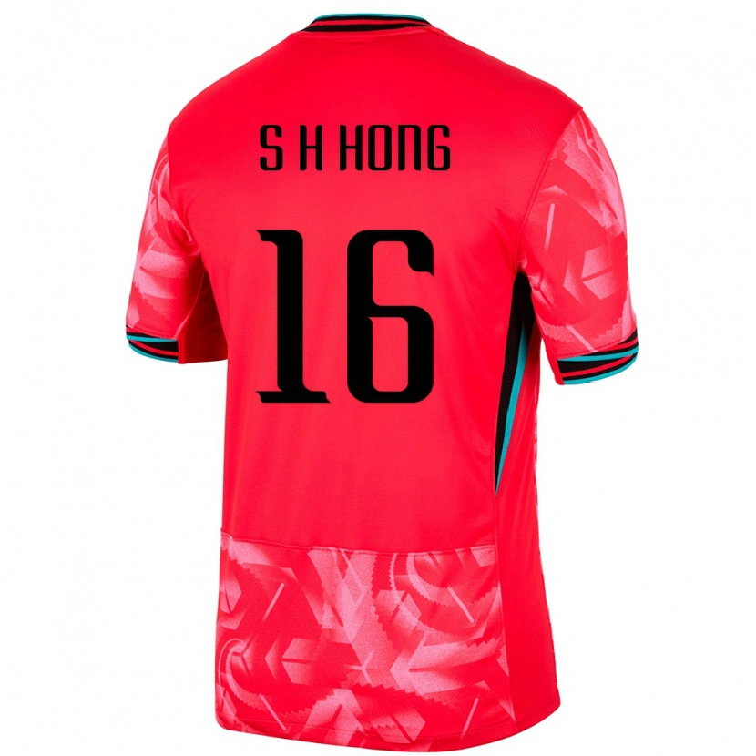 Danxen Women South Korea Hyun-Seok Hong #16 Red Home Jersey 24-26 T-Shirt