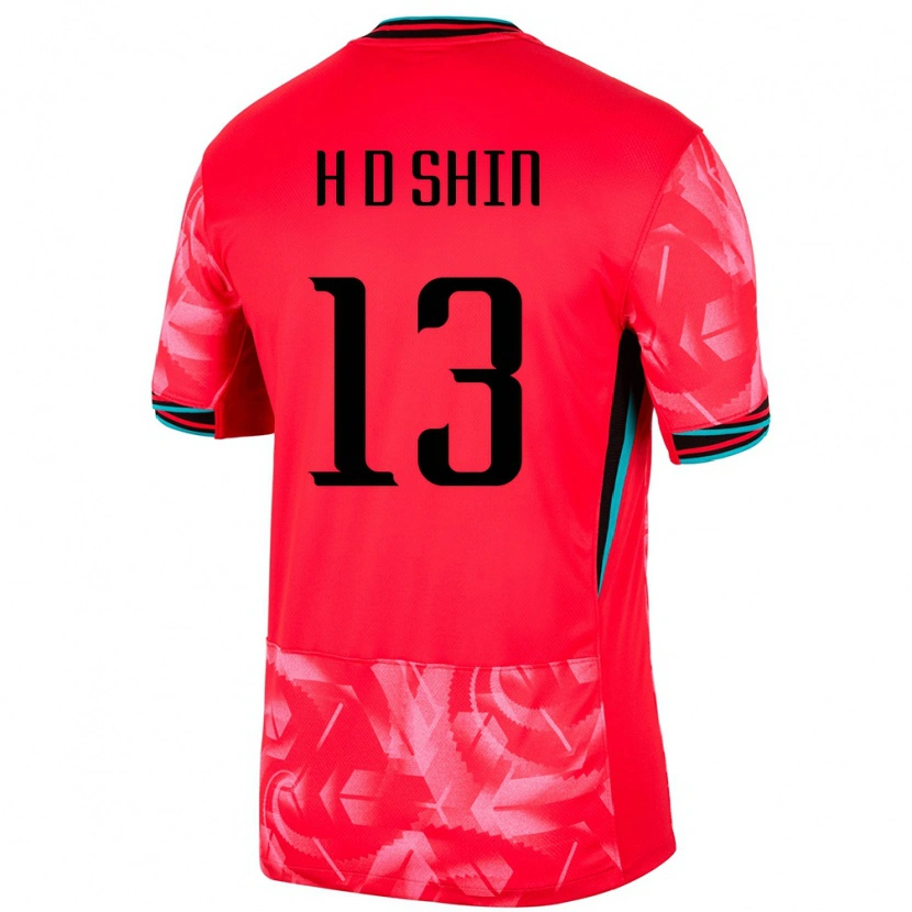 Danxen Women South Korea Dong-Hwan Shin #13 Red Home Jersey 24-26 T-Shirt