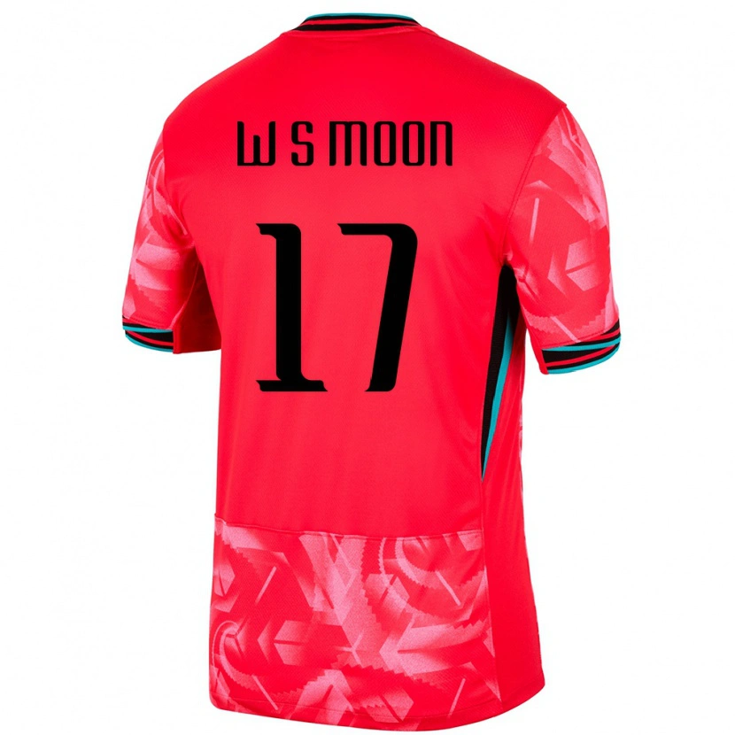 Danxen Women South Korea Seong-Woo Moon #17 Red Home Jersey 24-26 T-Shirt