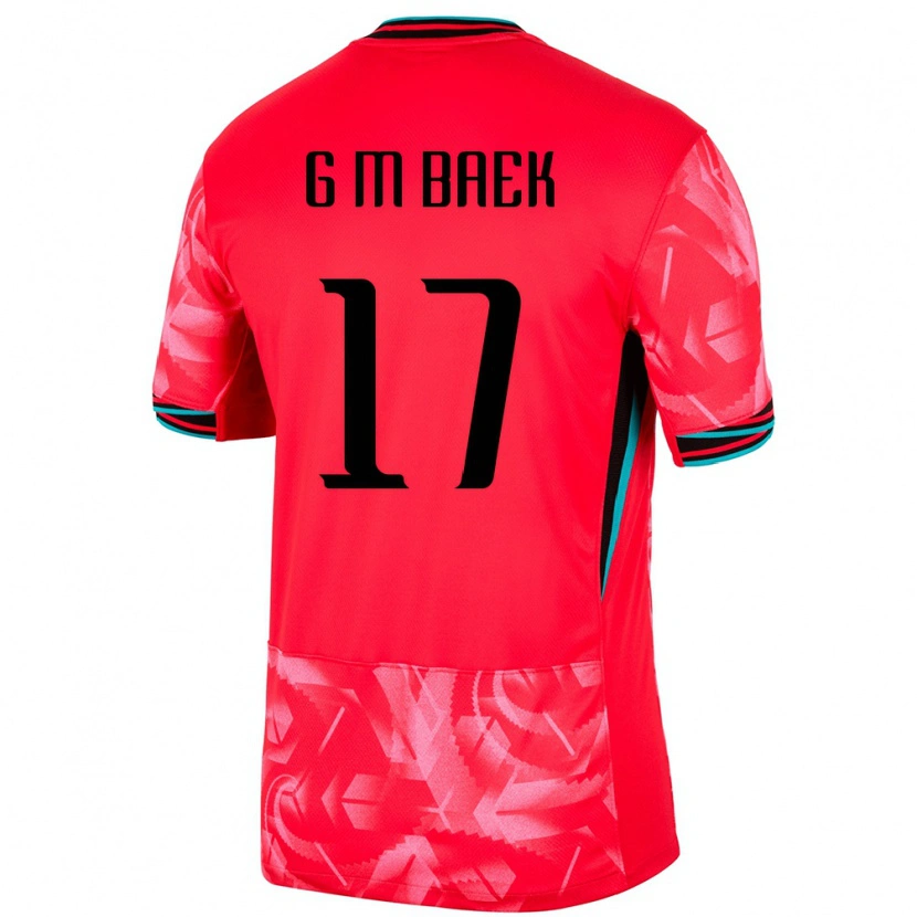 Danxen Women South Korea Min-Gyu Baek #17 Red Home Jersey 24-26 T-Shirt