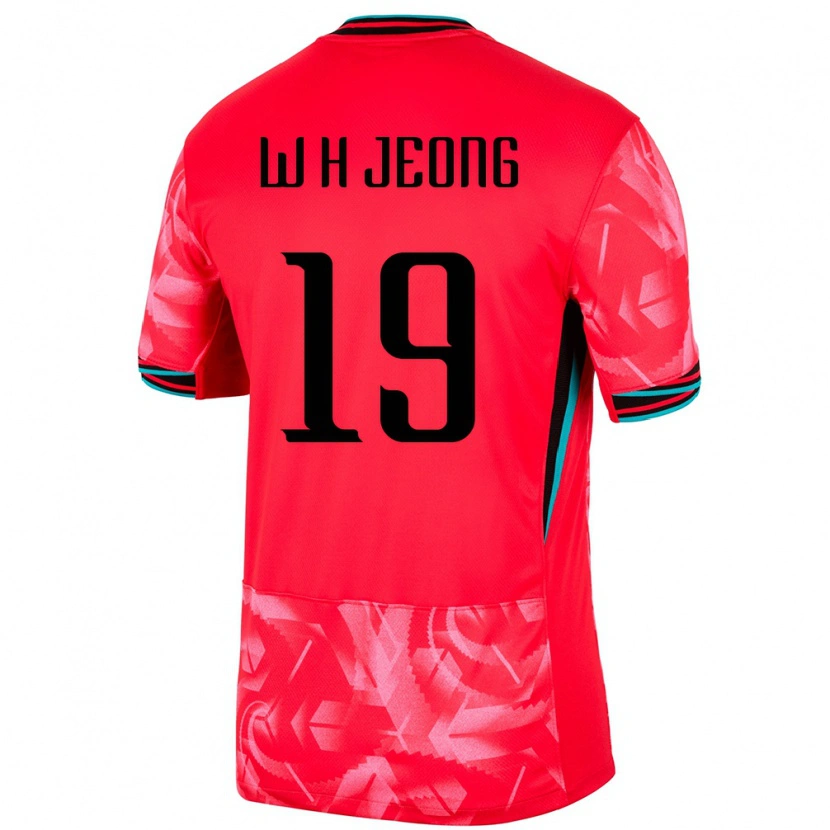 Danxen Women South Korea Hyun-Woong Jeong #19 Red Home Jersey 24-26 T-Shirt