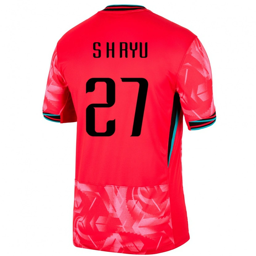 Danxen Women South Korea Hye-Sung Ryu #27 Red Home Jersey 24-26 T-Shirt