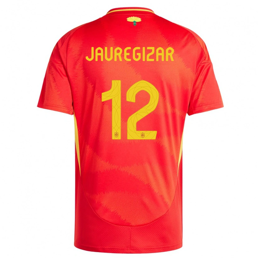 Danxen Women Spain Mikel Jauregizar #12 Red Home Jersey 24-26 T-Shirt